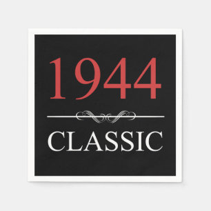 Guardanapo De Papel Aniversário do 80 Clássico 1944