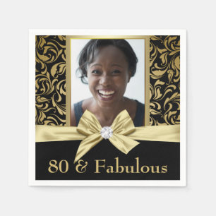 Guardanapo De Papel Aniversário do 80 de Oitavo e Fabuloso
