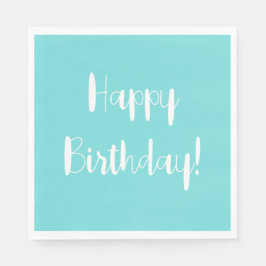 Guardanapo De Papel Aniversário do Aquamarine Sólido