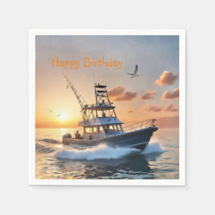 Guardanapo De Papel Aniversário do Barco de Pesca