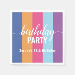 Guardanapo De Papel Aniversário do Bright and Bold Color Swatch
