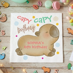 Guardanapo De Papel Aniversário do capivara Capy