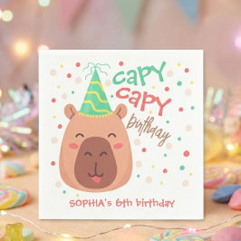 Guardanapo De Papel Aniversário do capivara Capy capy
