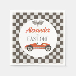 Guardanapo De Papel Aniversário do Carro Race Vermelho Rápido