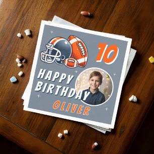 Guardanapo De Papel Aniversário do Cartoon de Capacetes de Futebol