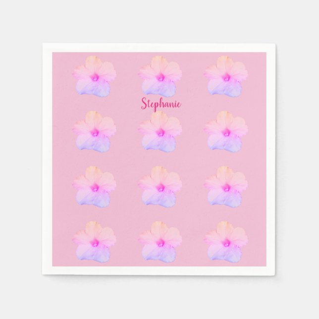 Guardanapo De Papel Aniversário do Chá de panela de Casamento Floral R (Frente)