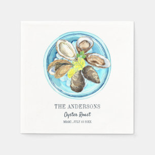 Guardanapo De Papel Aniversário do Costeiro de Ostra Costeira no Verão