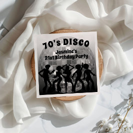 Guardanapo De Papel Aniversário do Disco dos anos 70 | Bola de Gardolo