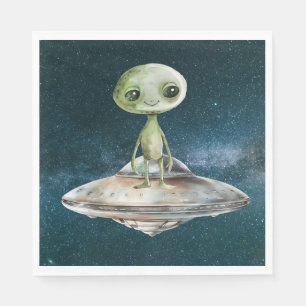 Guardanapo De Papel Aniversário do Espaço Exterior da Invasão da alien