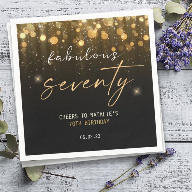 Guardanapo De Papel Aniversário do Glitter Sparkle Glitkle Black Doura (Criador carregado)