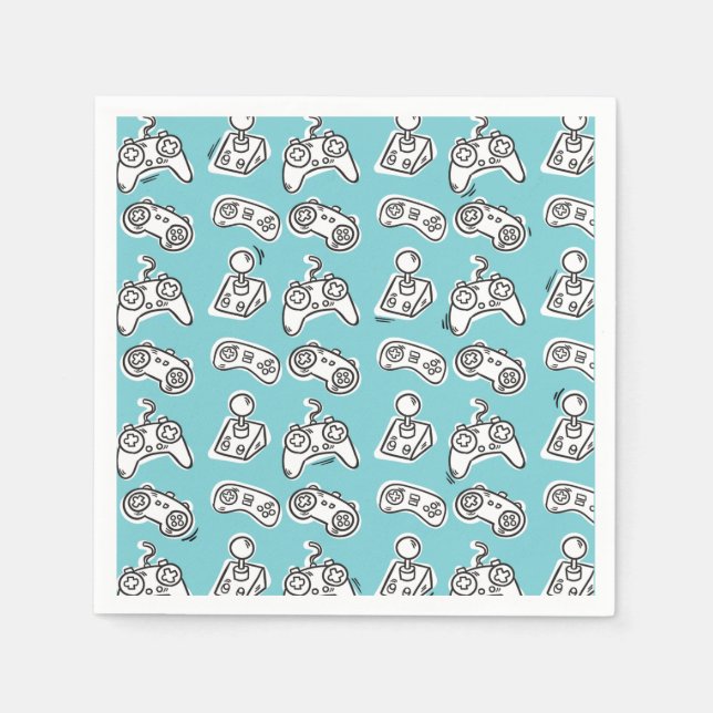 Guardanapo De Papel Aniversário do jogo de vídeo (Frente)