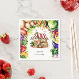 Guardanapo De Papel Aniversário do Mercado dos Agricultores Cultivados