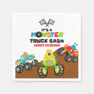 Guardanapo De Papel Aniversário do Monster Truck