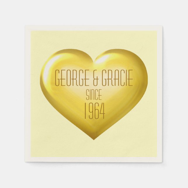 Guardanapo De Papel Aniversário do ouro (Frente)