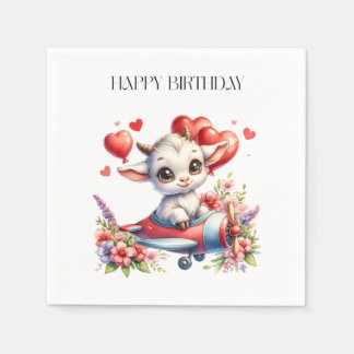 Guardanapo De Papel Aniversário do Piloto de Cabra