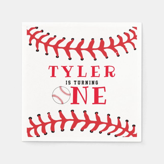 Guardanapo De Papel Aniversário do primeiro aniversario de esportes de (Frente)