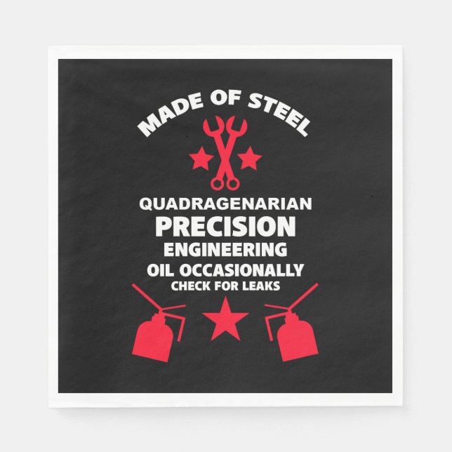 Guardanapo De Papel Aniversário do Quadragenário (Frente)