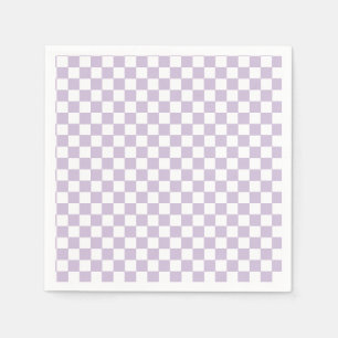 Guardanapo De Papel aniversário do Retro Checker roxo