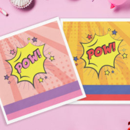 Guardanapo De Papel Aniversário do Super Herói Único da HQ Book