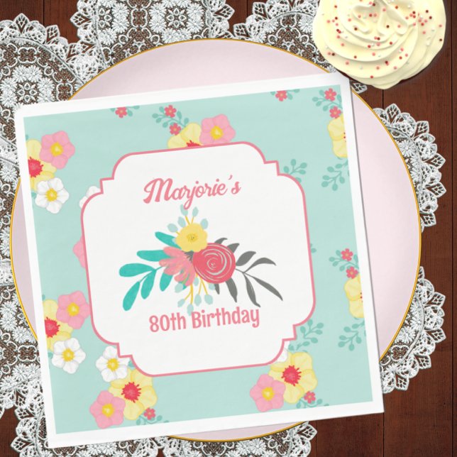 Guardanapo De Papel Aniversário do Tea Party (Criador carregado)