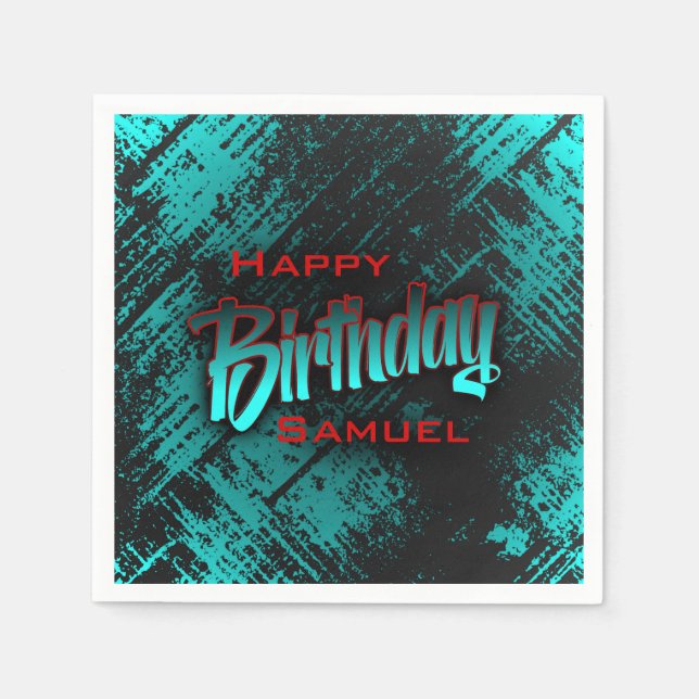 Guardanapo De Papel Aniversário do Teen Boy (Frente)