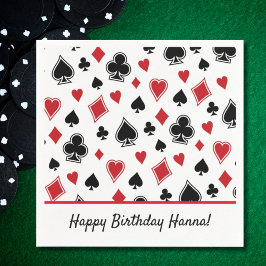 Guardanapo De Papel Aniversário do Tema do Tubarão do Casino Poker