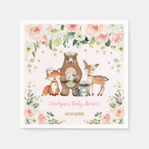 Guardanapo De Papel Aniversário dos animais da floresta do chá de