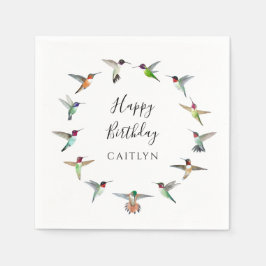 Guardanapo De Papel Aniversário dos Beija-flores 