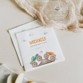 Guardanapo De Papel Aniversário dos Caminhões de Monstro Bonito