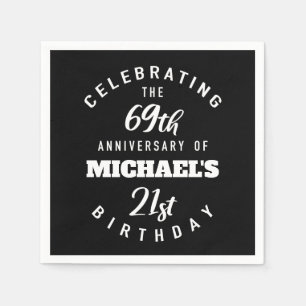 Guardanapo De Papel Aniversário engraçado do 90 personalizado