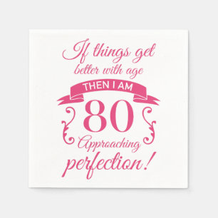 Guardanapo De Papel Aniversário engraçado 'Perfection do 80