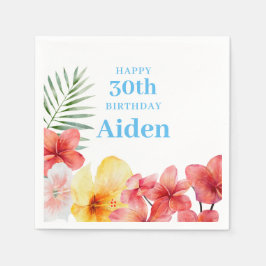 Guardanapo De Papel Aniversário Floral Havaiano
