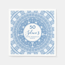 Guardanapo De Papel Aniversário grego ou romano elegante com cores per