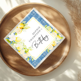 Guardanapo De Papel Aniversário mediterrânico dos limões russos