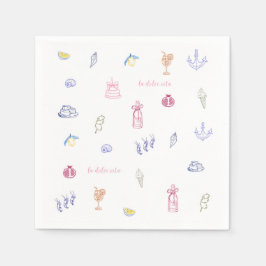 Guardanapo De Papel Aniversário Minimalista Italiano Fofo