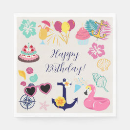 Guardanapo De Papel Aniversário Náutico Fofo