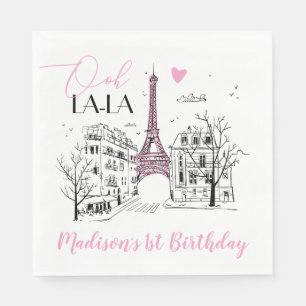 Guardanapo De Papel Aniversário Parisiense da Torre Eifel Paris A Qual