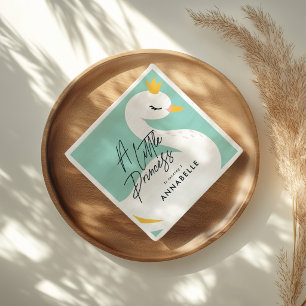 Guardanapo De Papel Aniversário Personalizado da Menina Princesa Cisne