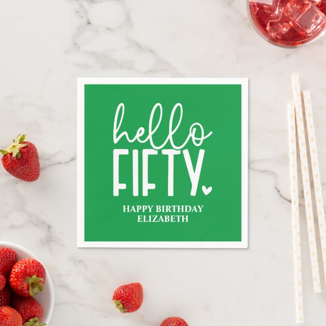 Guardanapo De Papel Aniversário Personalizado de 50 anos (Insitu)