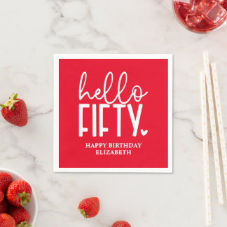 Guardanapo De Papel Aniversário Personalizado de 50 anos