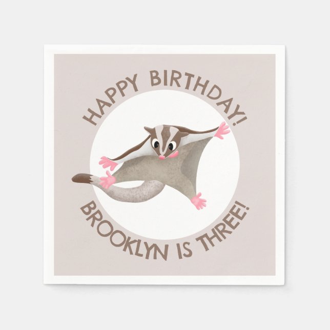 Guardanapo De Papel Aniversário personalizado de desenho animado de aç (Frente)