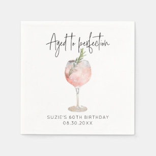 Guardanapo De Papel Aniversário Personalizado de Idade para Perfeição