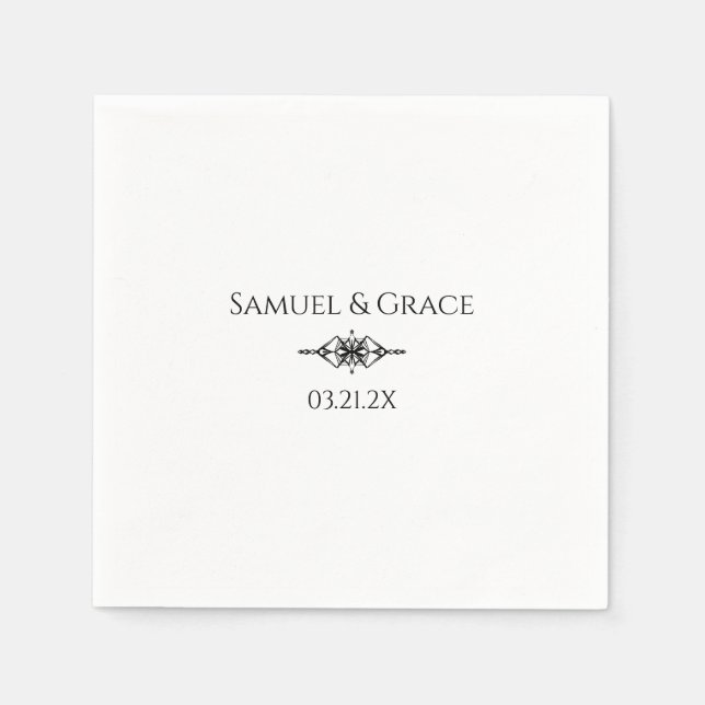 Guardanapo De Papel Aniversário personalizado do Na moda 60º Diamond (Frente)