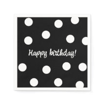 Aniversário personalizado preto e branco