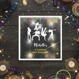 Guardanapo De Papel Aniversário psicodélico da discoteca louca