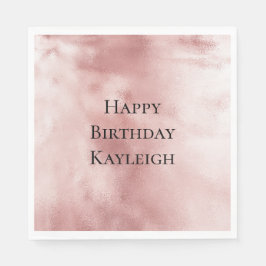 Guardanapo De Papel Aniversário Rosa Bege Glamour Feminino