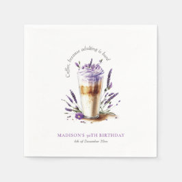 Guardanapo De Papel Aniversário simples personalizado do Café
