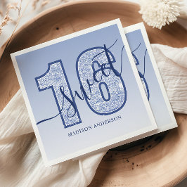 Guardanapo De Papel Aniversário Sweet 16 em Letra Cursiva com Brilho A