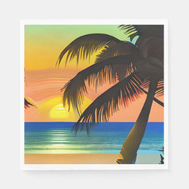 Guardanapo De Papel Aniversário Tropical