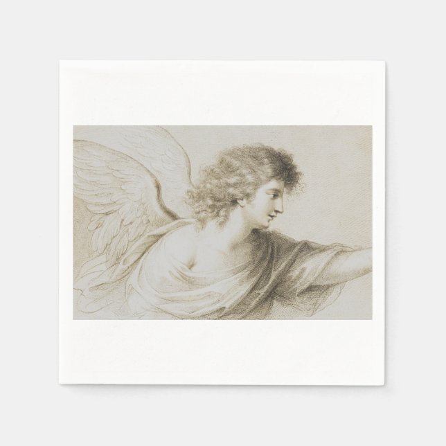 Guardanapo De Papel Anjo cristão por Francesco Bartolozzi (Frente)